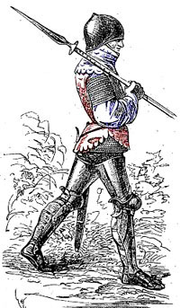 Medieval army soldier