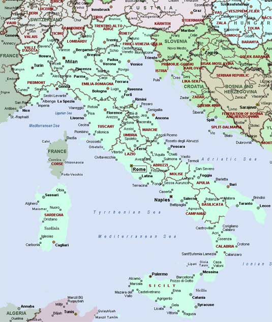 Italy Map, spacer