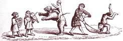 Medieval Entertainment-Jugglers Exhibiting Monkeys And Bears-13th Century