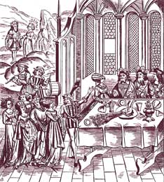 Medieval Feast-Serving The Peacock-15th Century